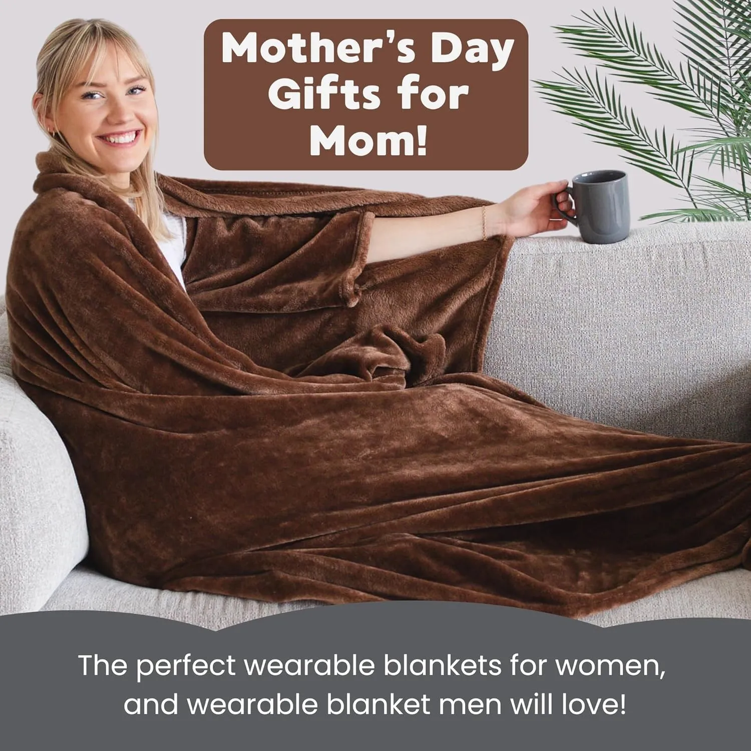 Wearable Blankets for Women - Mothers Day Gifts for Mom - Adult Wearable Blanket Men, Birthday Gifts for Women