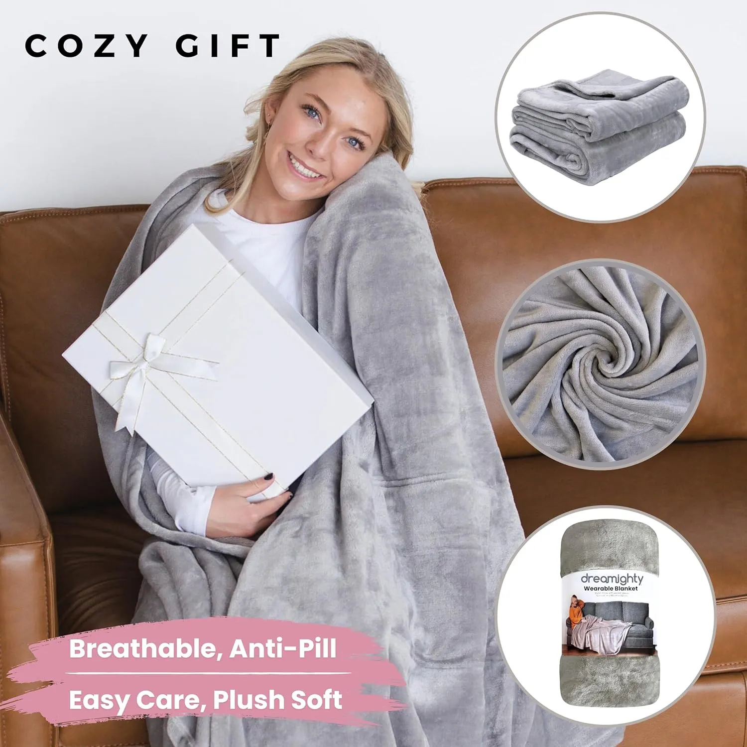 Wearable Blankets for Women - Mothers Day Gifts for Mom - Adult Wearable Blanket Men, Birthday Gifts for Women