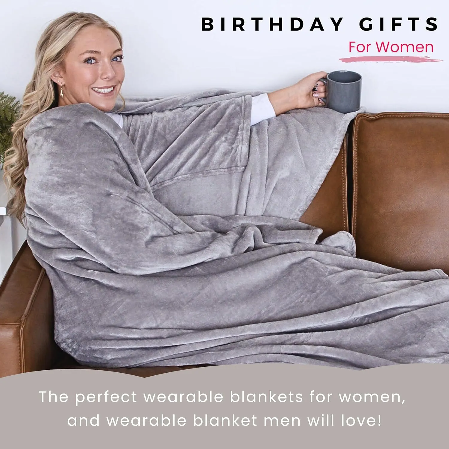 Wearable Blankets for Women - Mothers Day Gifts for Mom - Adult Wearable Blanket Men, Birthday Gifts for Women