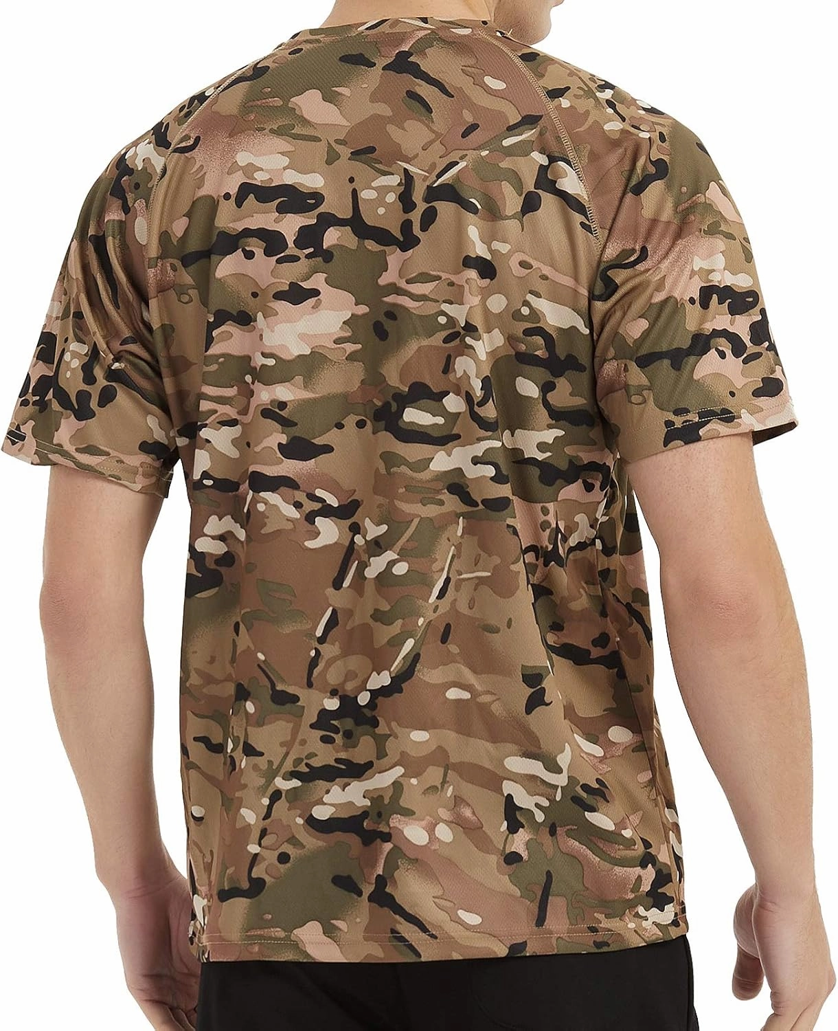 Wisdom Leaves Men Camo T-Shirt,Lightweight Performance Tee