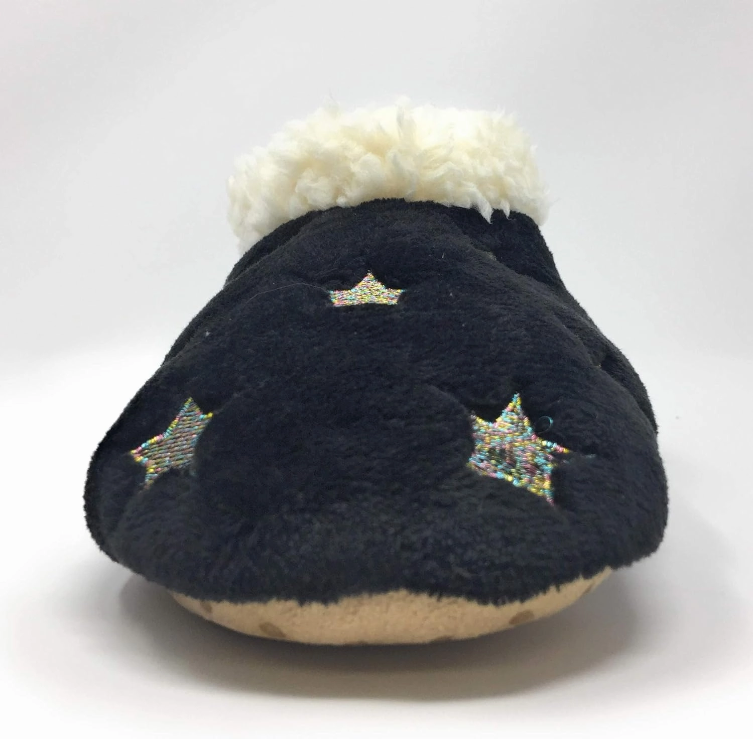 Women’s The Starz Plush Slippers, Cute Fuzzy Sherpa Slippers, Glitter and Stars House Indoor Shoes
