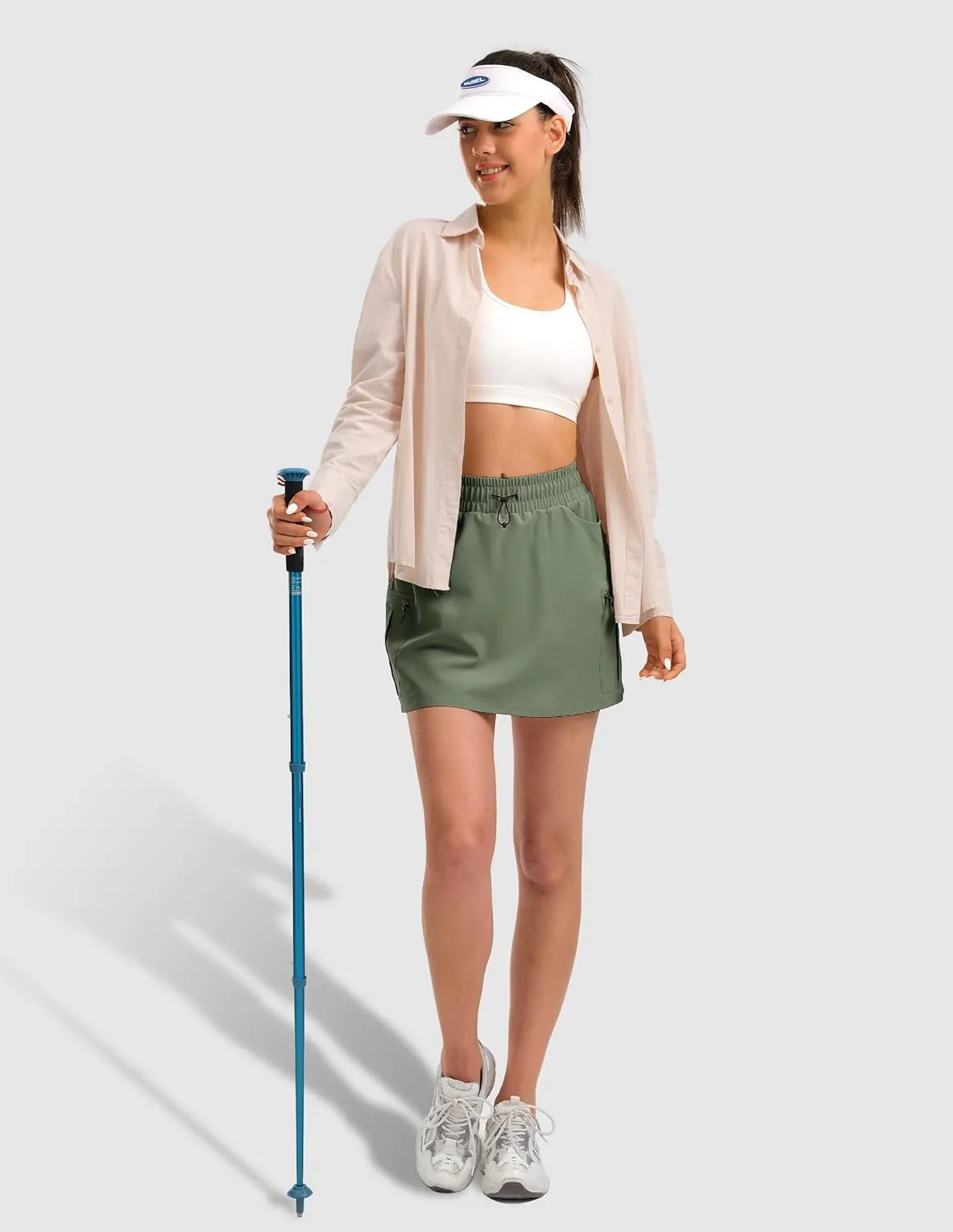 Women's Hiking Cargo Skort Golf Skirt with 5 Pockets Tennis Dressy Casual 16" Skorts for Summer Travel Outdoor 2025
