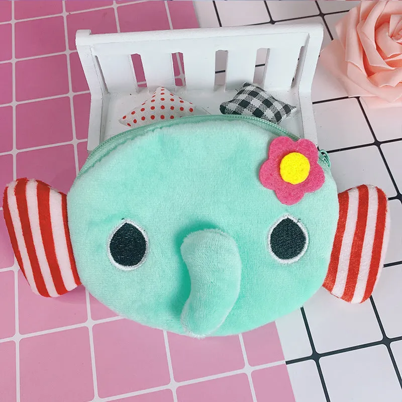 Women's Korean Cartoon Cute Portable Mini Plush Coin Purses