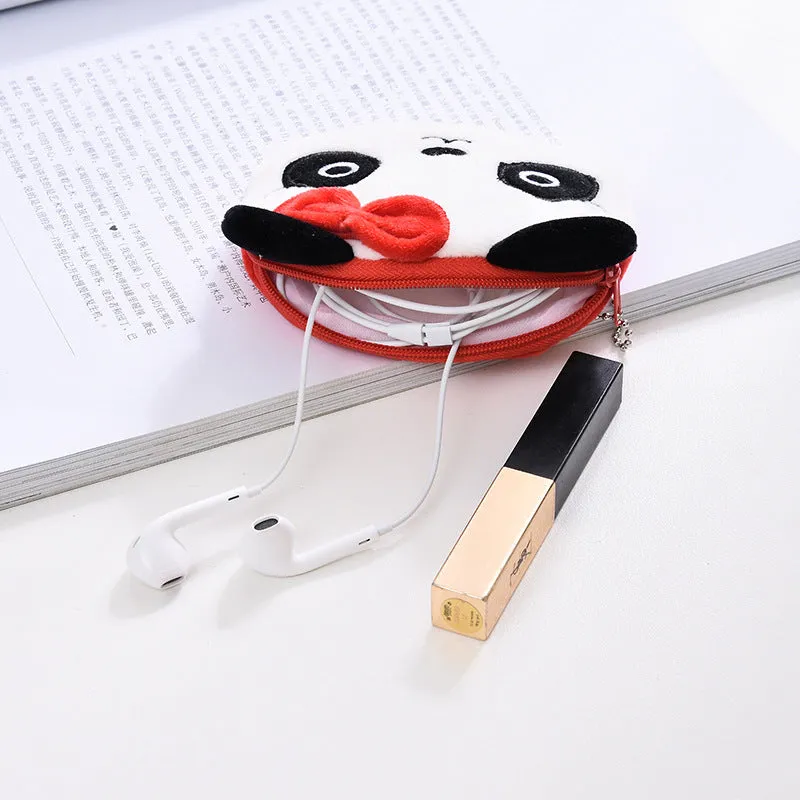 Women's Korean Cartoon Cute Portable Mini Plush Coin Purses