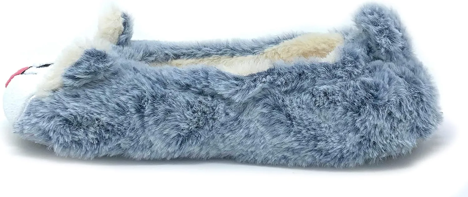 Women’s Travel Buddy Animail Plush House Slippers, Trip Fuuny Novelty Fuzzy Socks