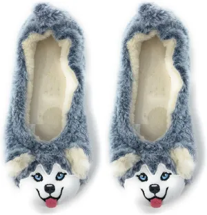 Women’s Travel Buddy Animail Plush House Slippers, Trip Fuuny Novelty Fuzzy Socks