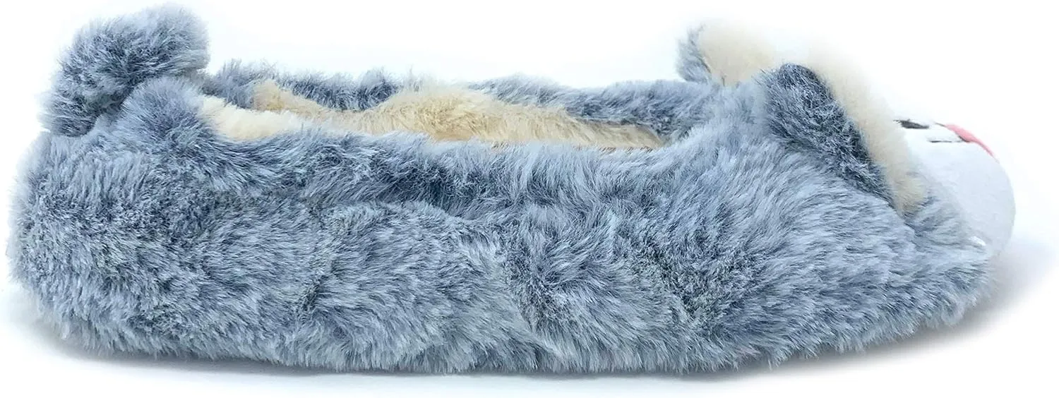 Women’s Travel Buddy Animail Plush House Slippers, Trip Fuuny Novelty Fuzzy Socks