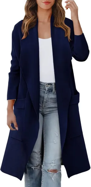 Womens Winter Coats Long Suit Collar Printed Pocket Jacket Rain & Anoraks Long Coats for Women The Drop Trench