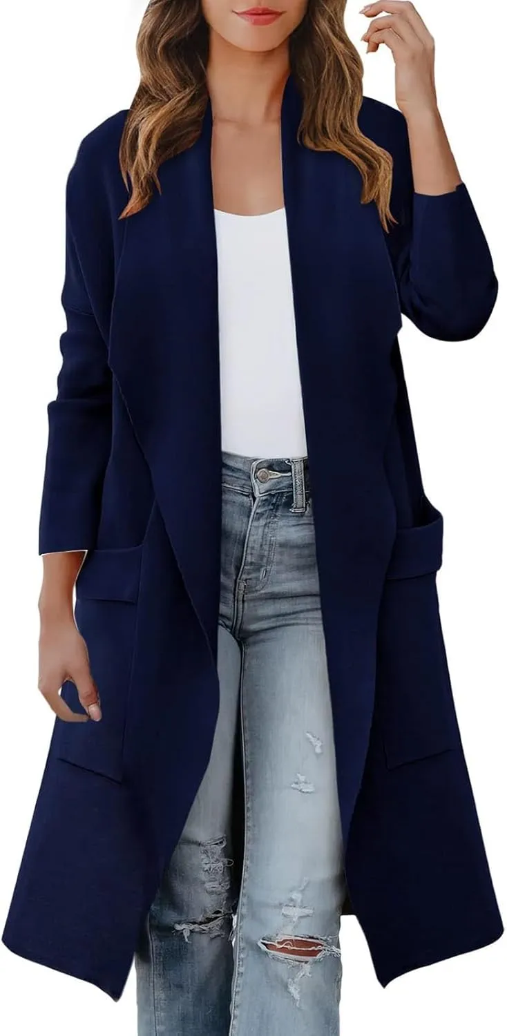 Womens Winter Coats Long Suit Collar Printed Pocket Jacket Rain & Anoraks Long Coats for Women The Drop Trench