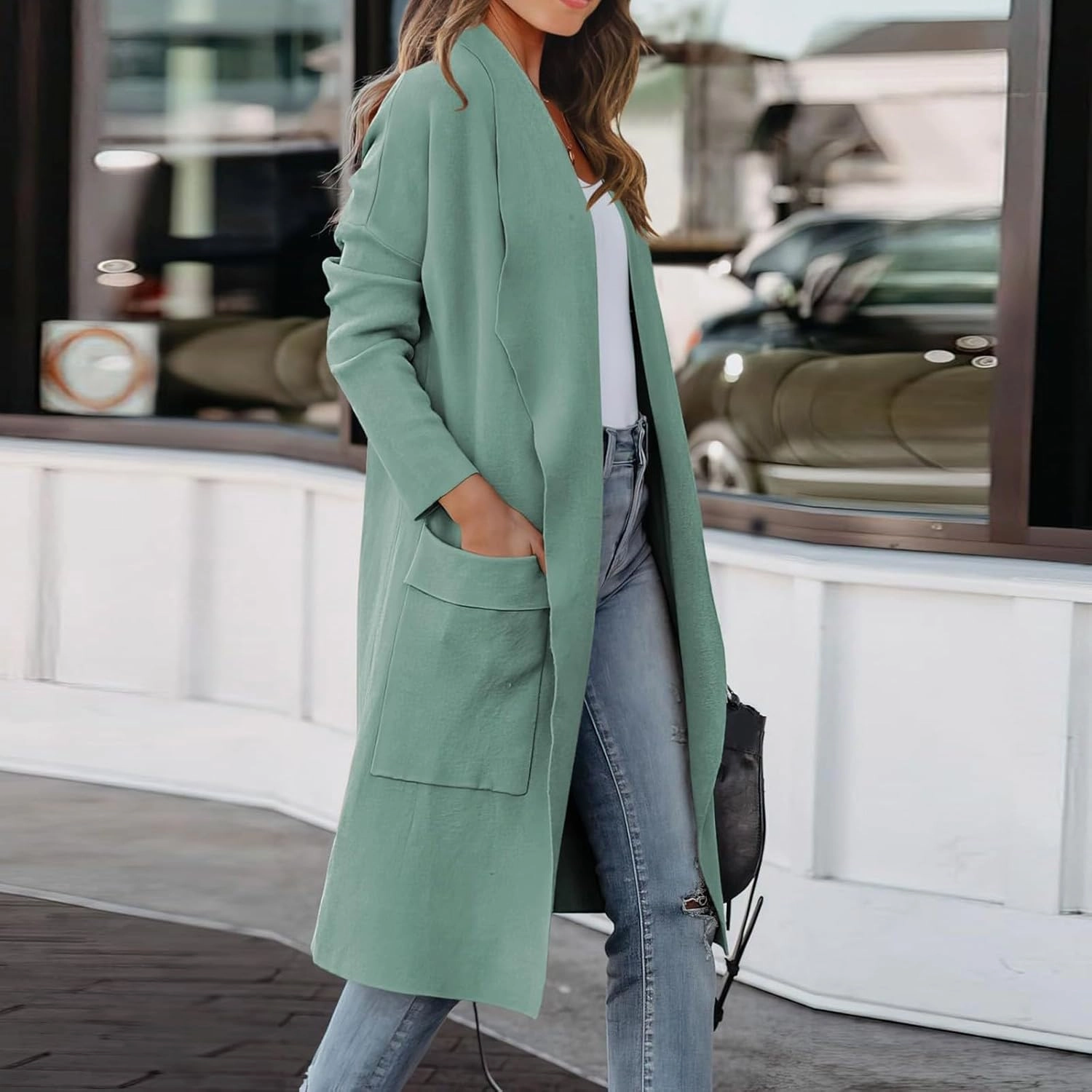 Womens Winter Coats Long Suit Collar Printed Pocket Jacket Rain & Anoraks Long Coats for Women The Drop Trench