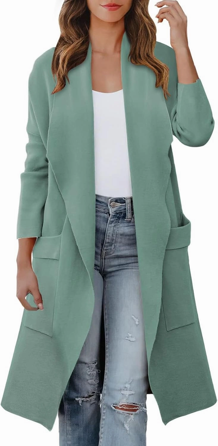 Womens Winter Coats Long Suit Collar Printed Pocket Jacket Rain & Anoraks Long Coats for Women The Drop Trench