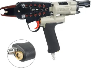 WOODPECKER C-7EFR 15 Gauge 3/4-Inch Air Hog Ring Gun with Variable Speed Control, 7.0 mm to 8.0 mm Closing Diameter, Pneumatic Hog Ring Plier Tool for Fencing, Cages, Fastening