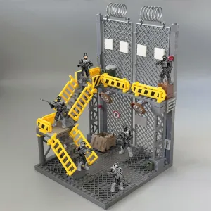 WW2 Building Block Army Military Toy 6 Military Figures Armor Toy Military Base Command Operations Building Brick Toy Battle Sets for Kids Army Soldier Battle Scene Block, C51003W