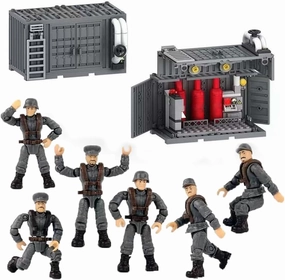 WW2 Building Block Army Military Toy 24 Military Figures Armored Toy Containers with Action Figures Building Brick Toy Battle Sets for Kids, Green Container 24 Soldiers, C51004W