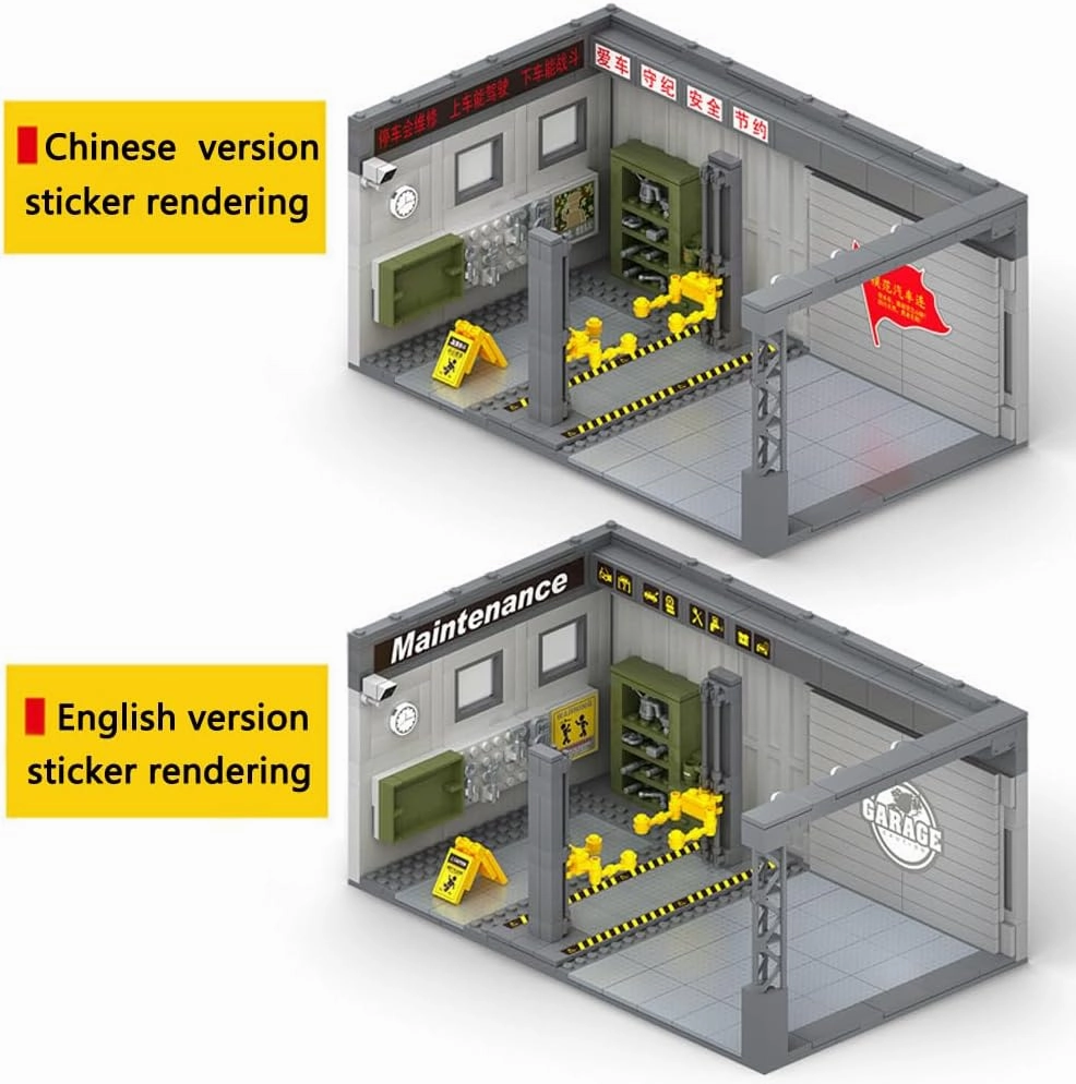 WW2 Building Block Army Military Toy 24 Policeman Figures Armored Toy Containers with Action Figures Building Brick Toy Battle Sets for Kids, C51004W