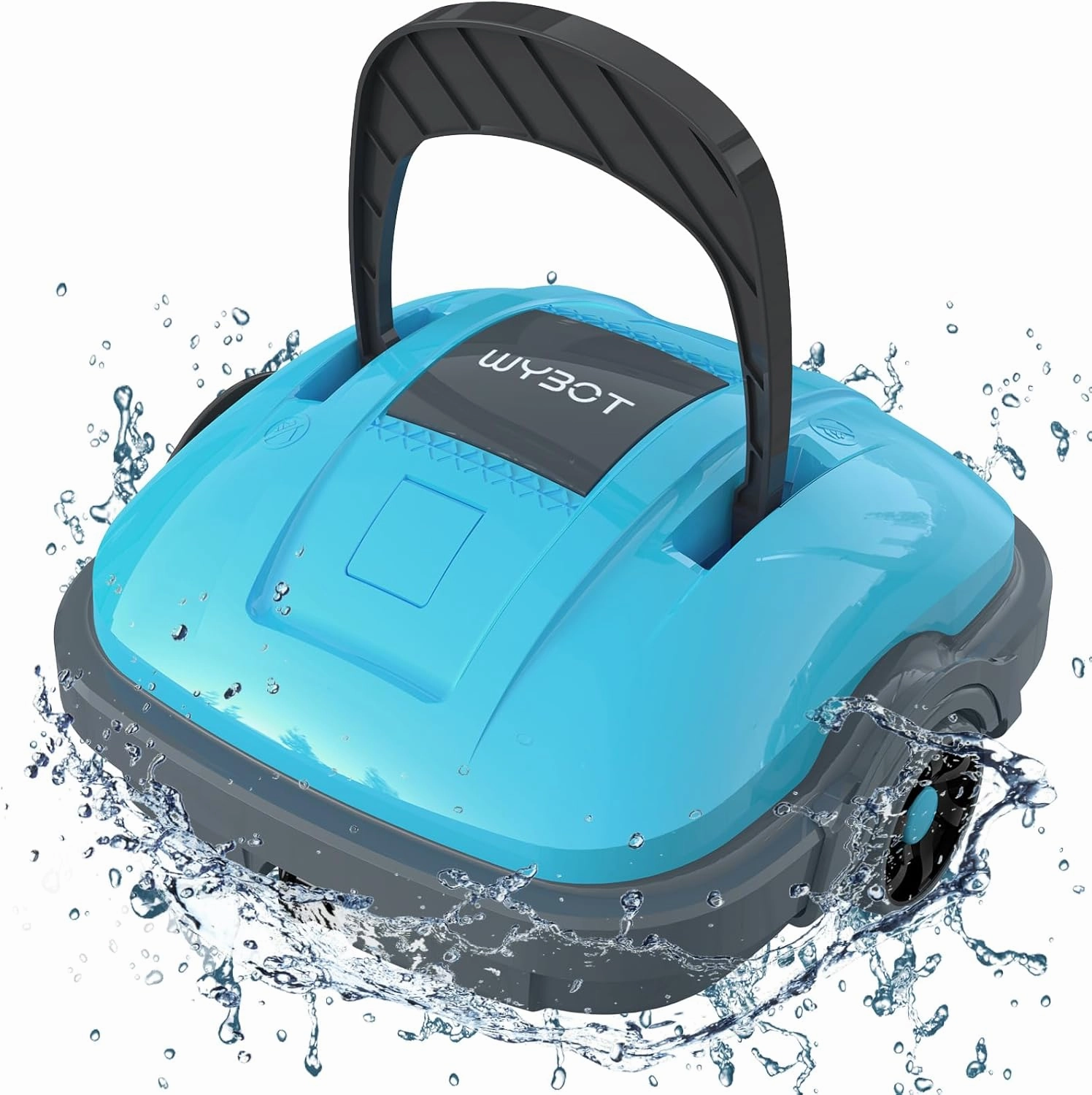 WYBOT Osprey 200 Robotic Pool Vacuum, Dual-Motor, Powerful Suction,180μm Fine Filter, Automatic Pool Cleaner, Self-Parking, Ideal for Above Ground Flat Pool-Blue