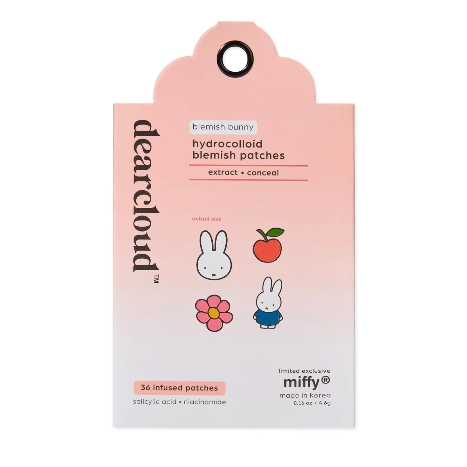 x Miffy Hydrocolloid Blemish Patches Refill Set – Pimple Patches for Face with Salicylic Acid & Tea Tree – Blemish Bunny (36 Count)