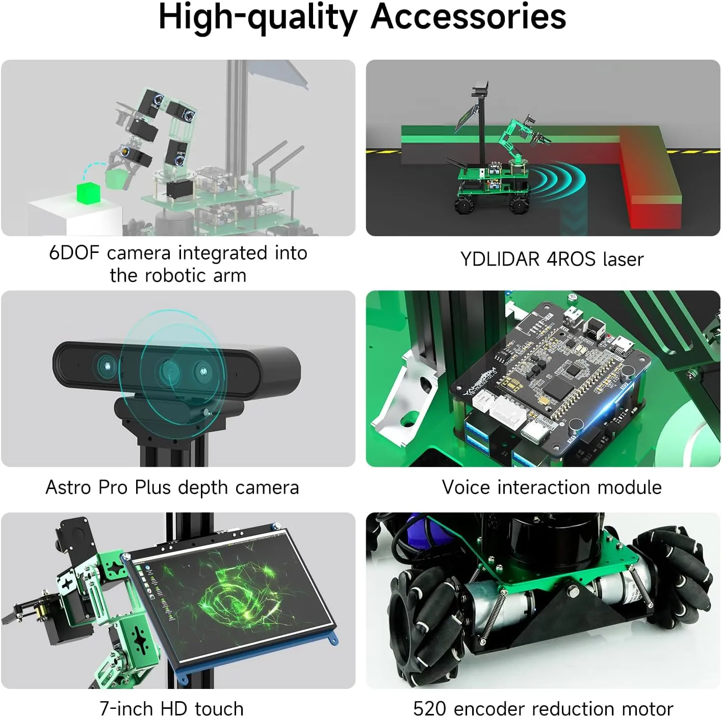 Yahboom AI Adult Robot for Jetson Orin NX Super 8GB ROS Python Programming 6DOF Robotic Arm