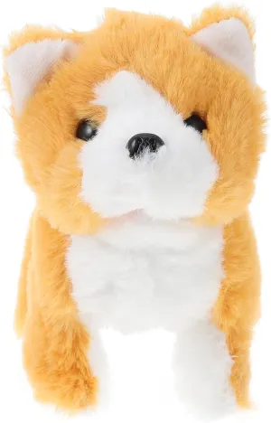 Yardwe 1pc Simulation Electric Dog Walking Dog Dog Shape Plaything Imitation Dog Plaything Educational Plaything Barking Dog Plaything Electric Dog Orange Pp Cotton