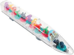 Yardwe Electric Toy Train with Transparent Body Educational Gear Toy for Boy Girl Fun Girls Safe Material Color Shape Cognition
