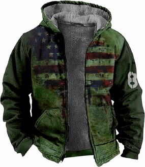 Yesunpxs Winter Jackets for Men Heavyweight Sweatshirt Jacket Zip Up Sweatshirt Fleece Sherpa Lined Hoodie Coat with Pockets