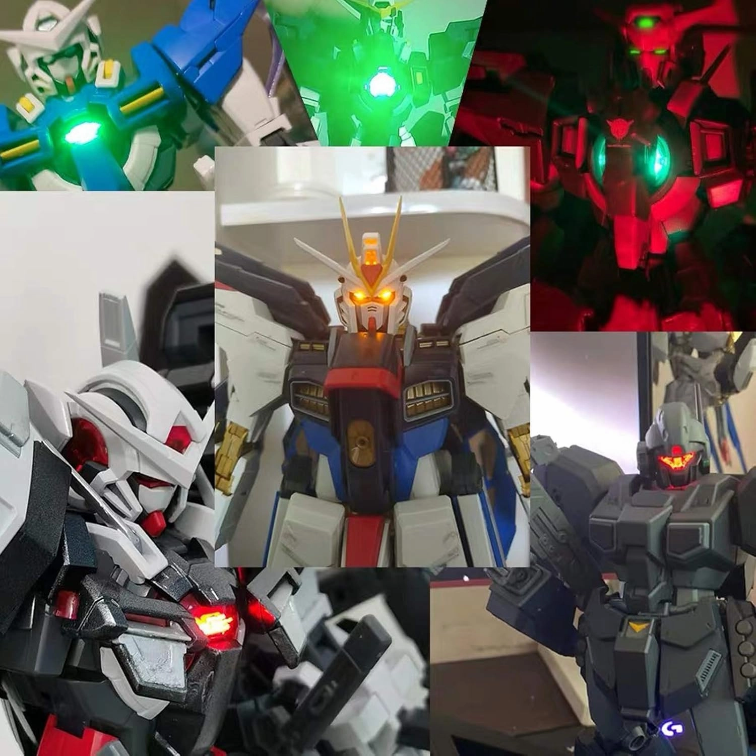 Yikko 5PCS LED Units for Gundam Models Kits, MG LED Unit Set for 00 MG GN-X Light Up Certain Models Hobby Accessories Xmas Gift for Kids (White)