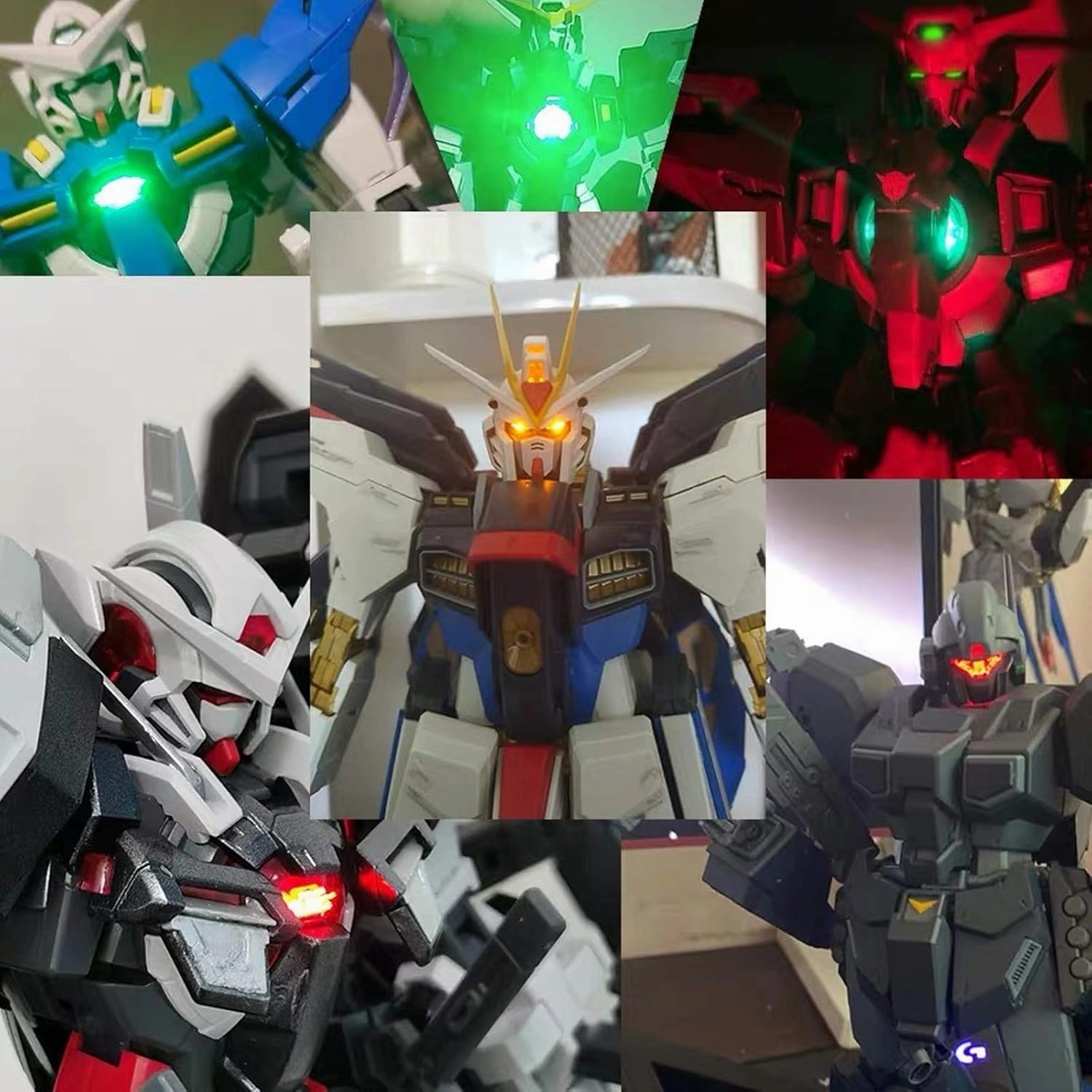 Yikko 5PCS LED Units for Gundam Models Kits, MG LED Unit Set for 00 MG GN-X Light Up Certain Models Hobby Accessories Xmas Gift for Kids (White)