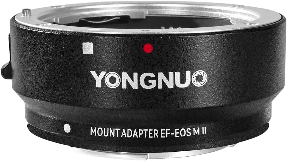 YONGNUO EF-EOS M II Lens Mount Adapter Ring, Auto Focus Adjustable Aperture Control Converter Ring, for Canon EF/EF-S Lens to Canon EOS-M (EF-M Mount) Camera EOS M M2 M3 M5 M6 M10 M50 M100