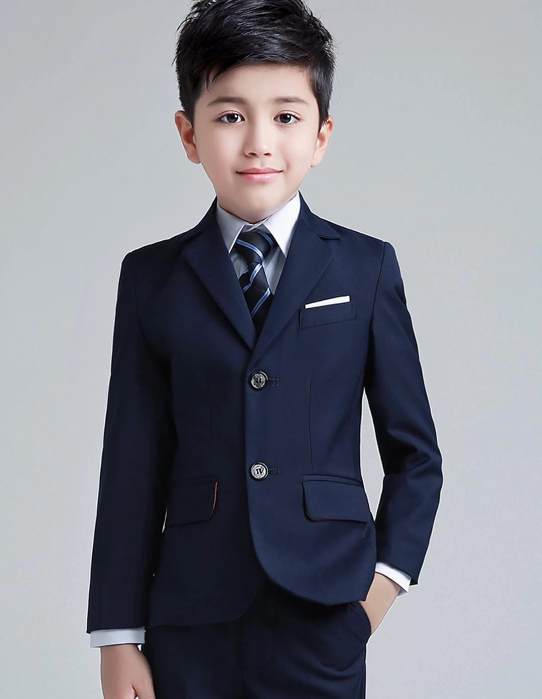 YuanLu Boys Suit for Kids Tuxedo Wedding Ring Bearer Outfit Boy Formal Suits 5 Piece Slim Fit Dresswear Suit Set