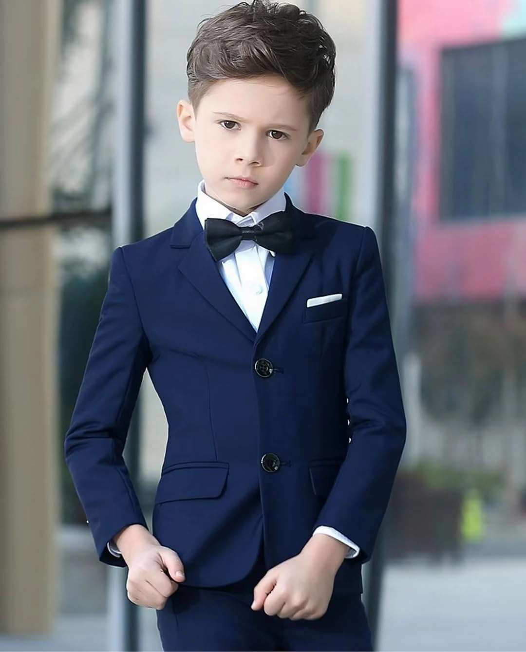 YuanLu Boys Suit for Kids Tuxedo Wedding Ring Bearer Outfit Boy Formal Suits 5 Piece Slim Fit Dresswear Suit Set