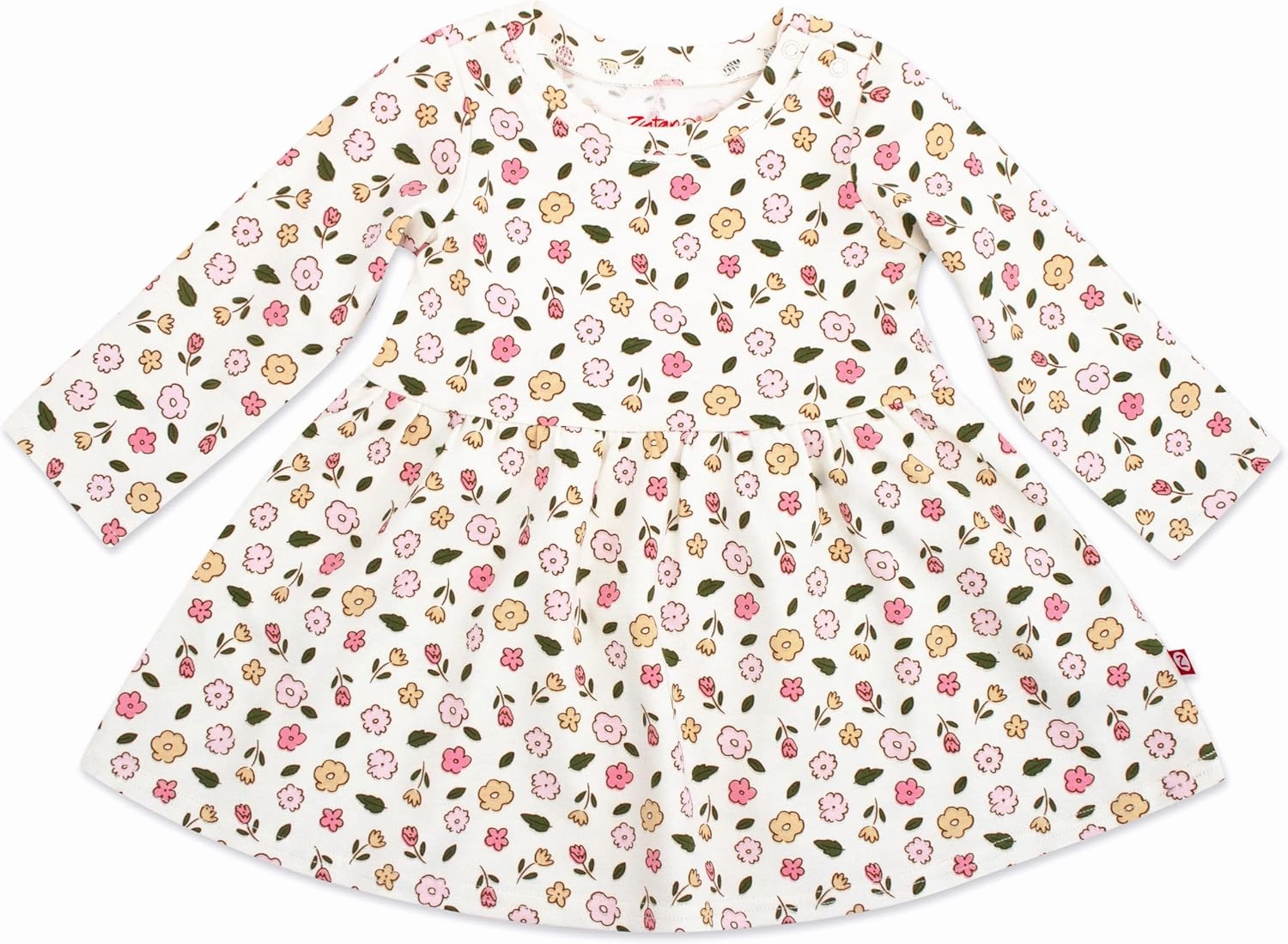 Zutano Baby Girls' Organic Cotton, Long Sleeve Dress